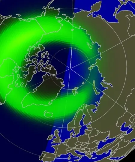 aurora forecast for the next hour